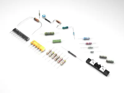 Resistors Set 3D model