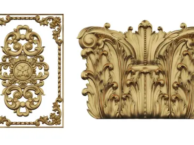 classic wood pattern 3D model