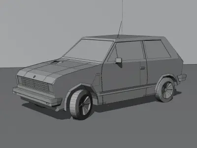 Yugo Koral 45 Low Poly Free low-poly 3D model