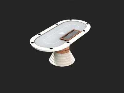 Poker Table Low-poly 3D model