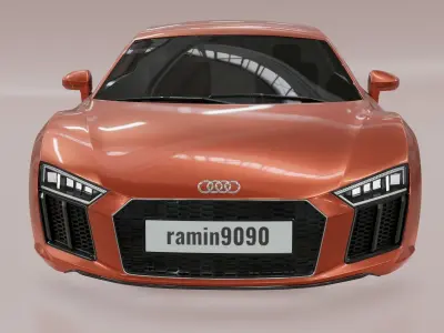 Audi R8 V10 super 3d model with rigged 3D model