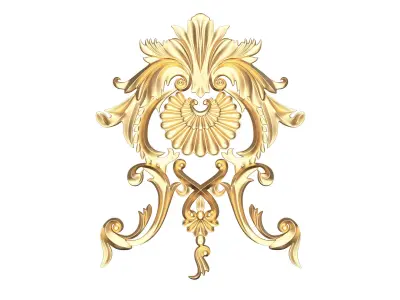 Carved Decoration Panel for CNC Cemil Low-poly 3D model