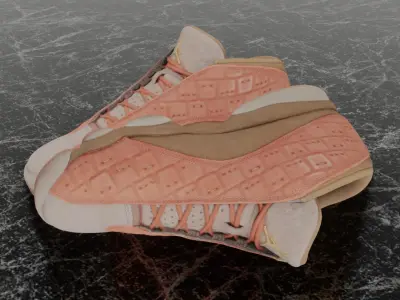 NIKE AIR JORDAN 13 LOW CLOT BASKETBALL 3D SHOES Low-poly 3D model