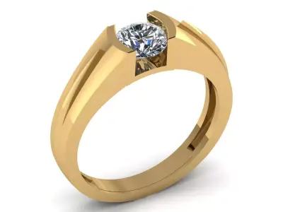 Ring Model - Diamond Ring Printable Model 3D print model