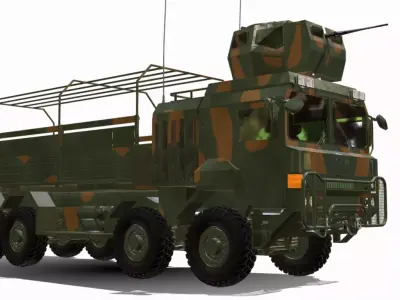 MAN HX77 8X8 Low-poly 3D model