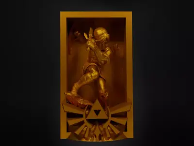 Legend of Zelda Book Nook - Zelda  Bookend - Ocarina  Book Prop  3D print model