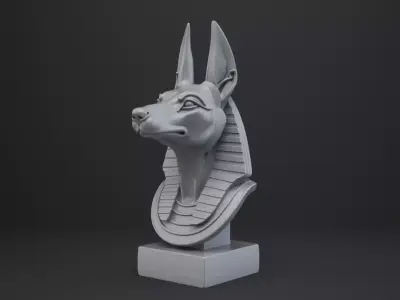Anubis Bust - Animal Figurine 3D print model