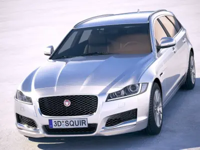 Jaguar XF Sportbrake Pure 2018 3D model