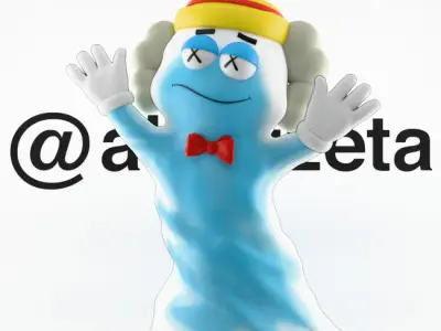 Kaws Boo Berry Textured Low-poly 3D model