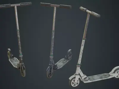 Kick Scooter 2B Low-poly 3D model
