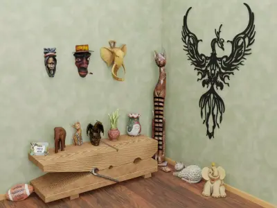 Interior scene pack Low-poly 3D model