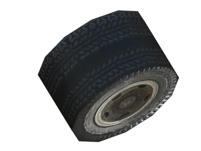 OldTyre tire cover for camouflage Low-poly 3D model
