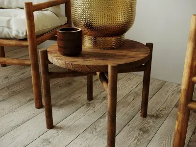 Chairs with decor set by H and M 3D model