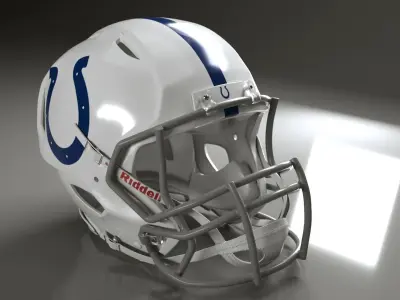 Football Helmet NFL pro Colts PBR 3D model