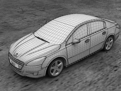 peugeot car 3D model