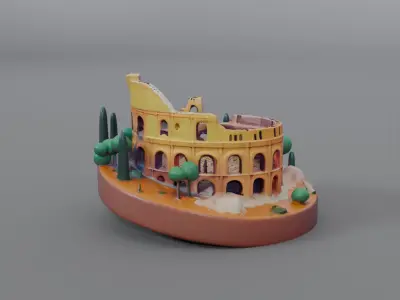 coliseum decoration 3D model