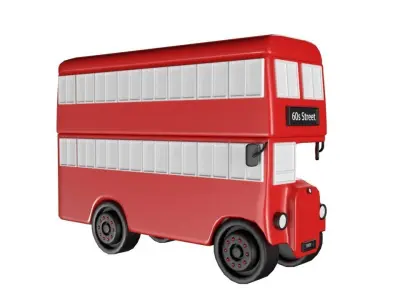 1960s Bus Figure Low-poly 3D model