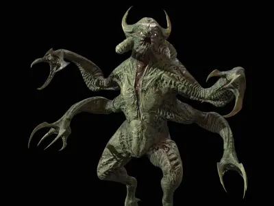 KozDemon Low-poly 3D model
