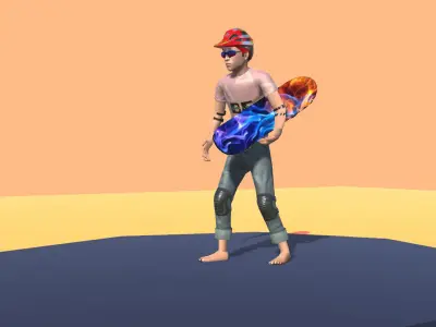 Skate Boards Actions 2 3D model