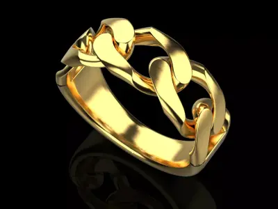 Cuban ring without diamond  3D print model