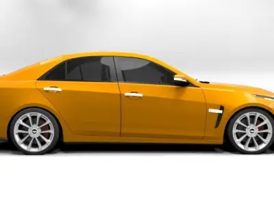 CADILLAC CTS CARBON Low-poly 3D model