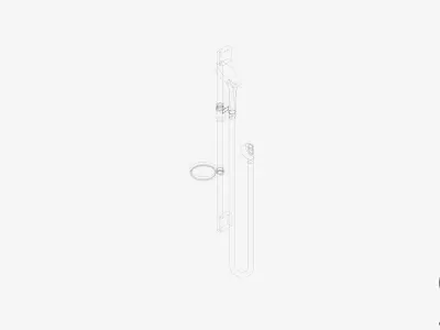 Shower - Rail - Luxury - Vibrant Low-poly 3D model