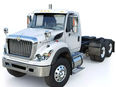 Truck INTERNATIONAL WORKSTAR 7600 Day Cab Low-poly 3D model