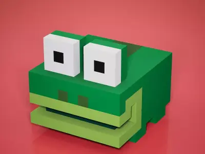 Voxel - Tree Frog Low-poly 3D model