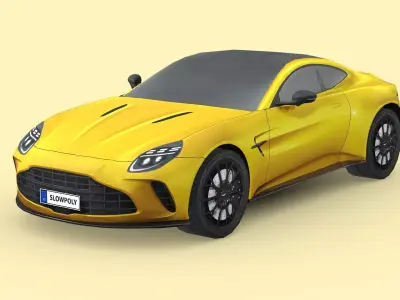 Aston Martin Vantage 2024 Low-poly 3D model