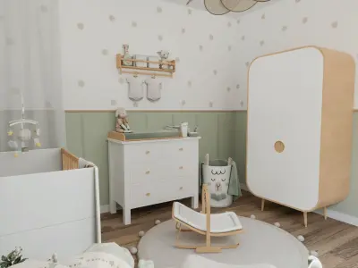 Baby Room 4 Blender Scene 3D model