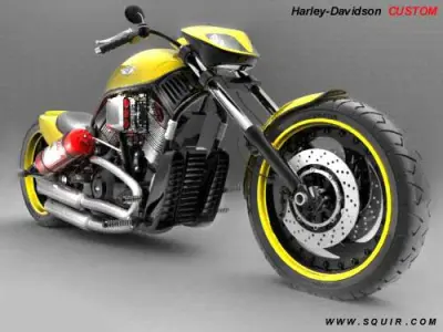 Harley Davidson V-Rod Dragster custom 3D model