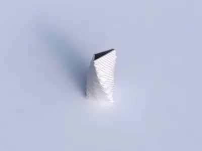 Vase twist tipped triangle with distorted and twisted grid pl... 3D print model