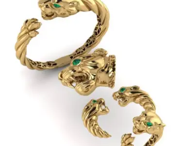 tiger set 3D print model