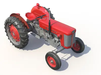 Massey Ferguson 65 Low-poly 3D model