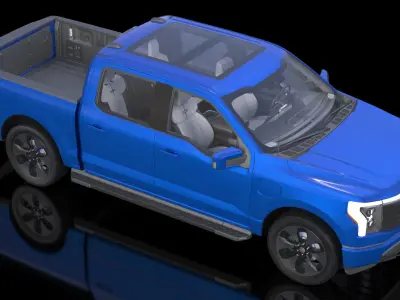 Electric Pickup Truck Light 3D model