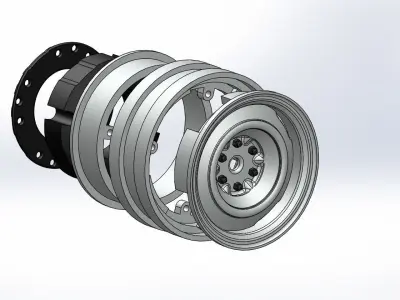 1 9 inch 1 10 toyota hilux wheel rims  with weight 3D print model