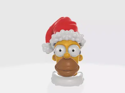 Christmas Cartoon Character Bust Funny Holiday Decoration 3D print model