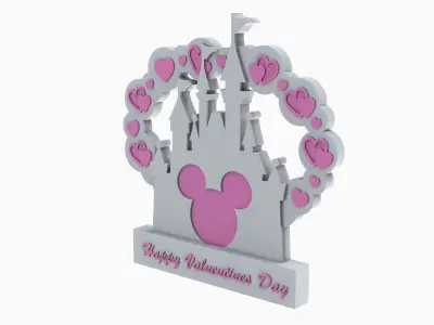  Disney Valentines Day Table Topper Decoration 3D Print Free 3D print model