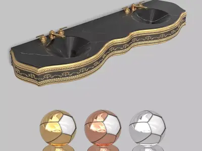 Classic Wash Basin 11 3D model