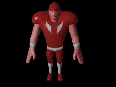 American Football Player Low-poly 3D model