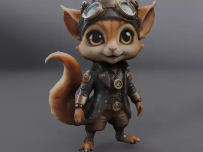 adventurous squirrel 3D model