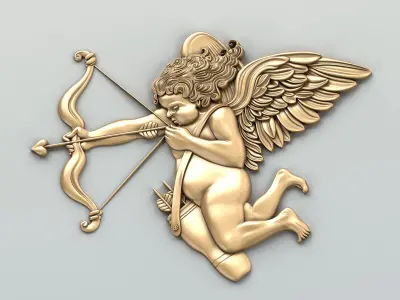 Carved decor central 026 Cupid 3D model