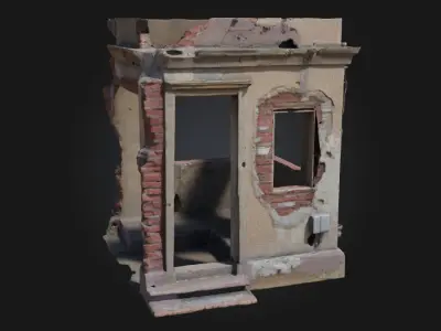 Abandoned Structure  Echoes of Forgotten Architecture 3D model