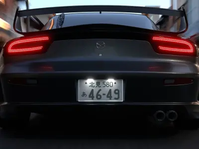 Mazda RX-7 Low-poly 3D model