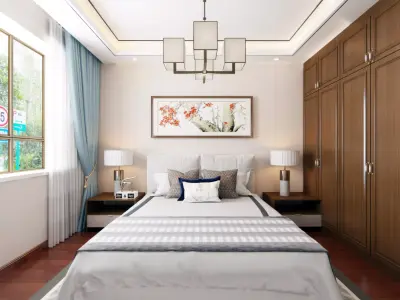 bedroom Chinese style 3D model