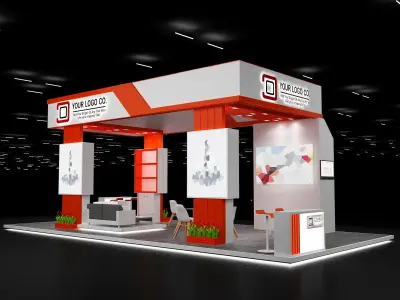 Booth Exhibition Stand a631 3D model