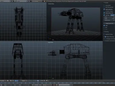 Star Wars AT-AT Reddy for Rigging Free 3D model