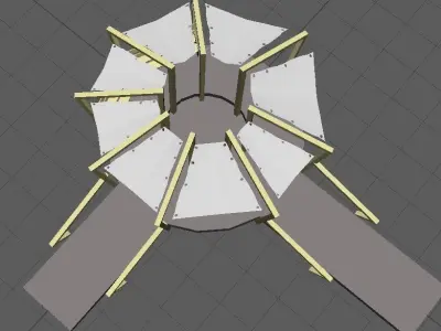 Modern wood Pavilion concept 3D model