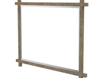 Abanu Antique Gold Vanity Mirror 3D model