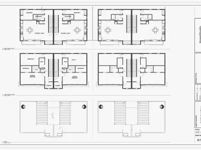 Revit Building Duplex 3D model